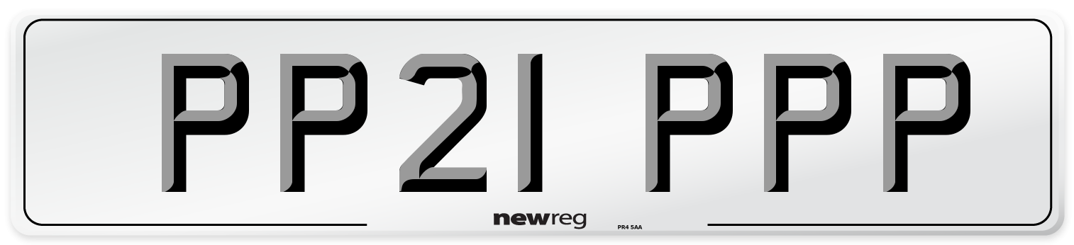 PP21 PPP Number Plate from New Reg